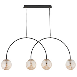 Lampa wisząca ALFA BENDO MIX CZARNA & ZŁOTA 4xE14 105cm | 63303