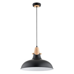 Lampa wisząca ALFA SOLO CZARNA 1xE27 40cm | 61267
