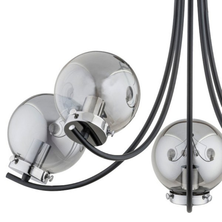 Lampa sufitowa ALFA DORA CZARNA 5xE14 62cm | 62150