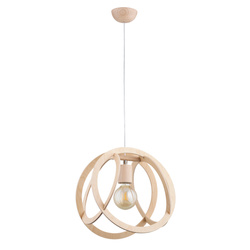 Lampa wisząca ALFA LORENA DREWNIANA 1xE27 36cm | 61148