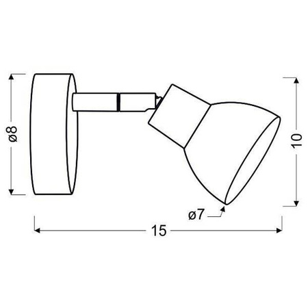 ROY LAMPA KINKIET 1X5W LED COB GŁÓWKA OKRĄGŁA 1E Z PRZEGUBEM KD SYSTEM BIAŁY