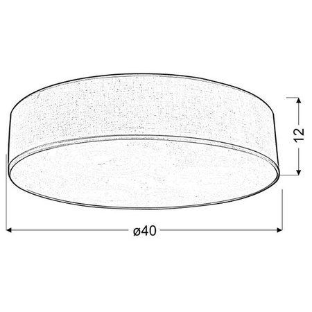 Lampa sufitowa KIOTO 40 cm, 31-64684, jasnoszara, 3x40W E27