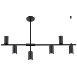Lampa sufitowa ALFA SAUR CZARNA 6xGU10 91cm | 63323