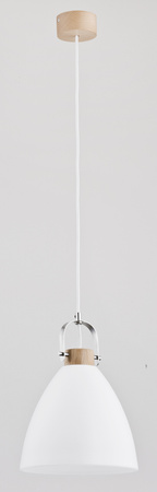 Lampa wisząca ALFA HERMINA DREWNIANA 1xE27 22cm | 9642