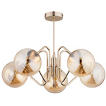 Lampa sufitowa ALFA YUMA ZŁOTA 5xE14 58cm | 28685