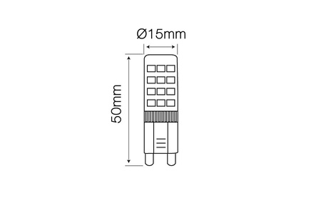 Żarówka Led G9 4W neutralna 4000K 350lm 220-240V