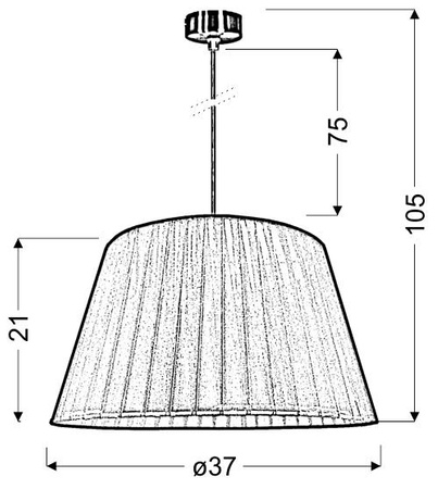 Nowoczesna lampa wisząca TIZIANO 31-27122 czarna 1xE27