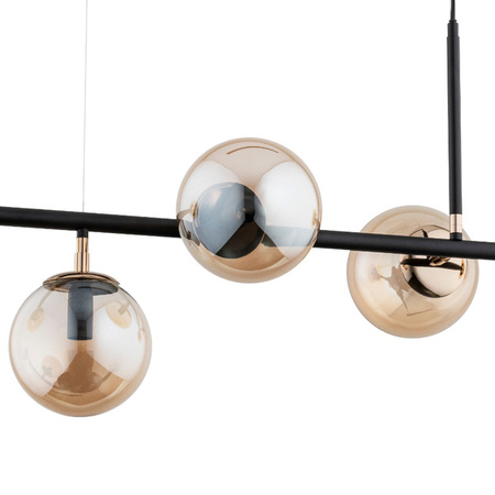 Lampa wisząca ALFA DANSA CZARNA 5xE14 32cm | 63020