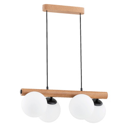 Lampa wisząca ALFA ARAGON SKOS DREWNIANA 4xE14 35cm | 63096
