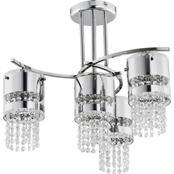Lampa sufitowa żyrandol z kryształkami BRUNO chrom śr. 51cm