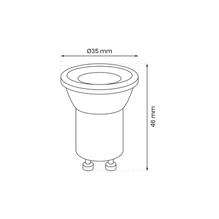Żarówka LED 3W, Mini GU10 MR11, barwa ciepła 3000K