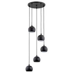 Lampa wisząca ALFA PLUS CZARNA 5xE14 40cm | 63146