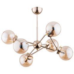 Lampa sufitowa ALFA TRYMER ZŁOTA 6xE14 72cm | 63073