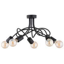 Lampa sufitowa ALFA ERGO PRO CZARNA 5xE27 50cm | 63281