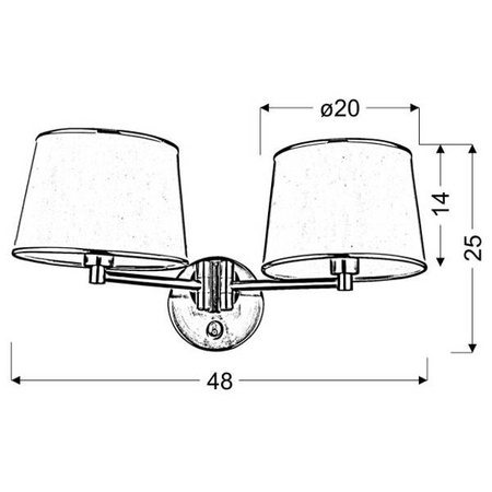 Kinkiet IBIS 22-01309 patyna/biały 2x40W E14