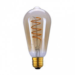 Żarówka filament LED Italux E27 6W 2200K 3S Dimm Spiral Amber 757-ST64-3DM-SR-AMB