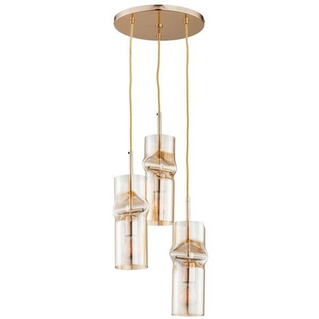 Lampa wisząca ALFA KAPRIS ZŁOTA 3xE27 32cm | 61015