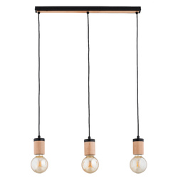 Lampa wisząca ALFA SAFARI DREWNIANA 3xE27 64cm | 62513