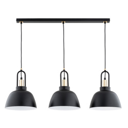 Lampa wisząca ALFA MIRAVE CZARNO-ZŁOTA 3xE27 23cm | 62375