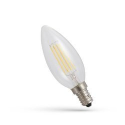 Żarówka LED ŚWIECOWA E14 230V 4W COG szroniona ciepła 3000K