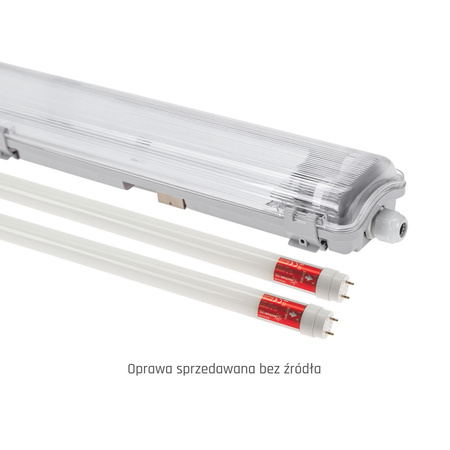 Przelotowa oprawa hermetyczna LIMEA LED TUBE SLIM 40W dł. 127cm | szary