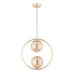 Lampa wisząca ALFA ADINO 10 ZŁOTA 2xE14 39cm | 62435