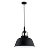 Lampa wisząca ALFA ALCANTARA CZARNA 1xE27 41cm | 60244