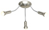 ARC LAMPA SUFITOWA PLAFON 3X40W E14 SATYNA NIKIEL