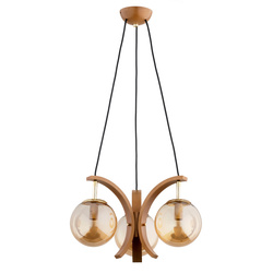 Lampa wisząca ALFA INSO DREWNIANA 3xE14 40cm | 62325