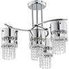 Lampa sufitowa żyrandol z kryształkami BRUNO chrom śr. 51cm