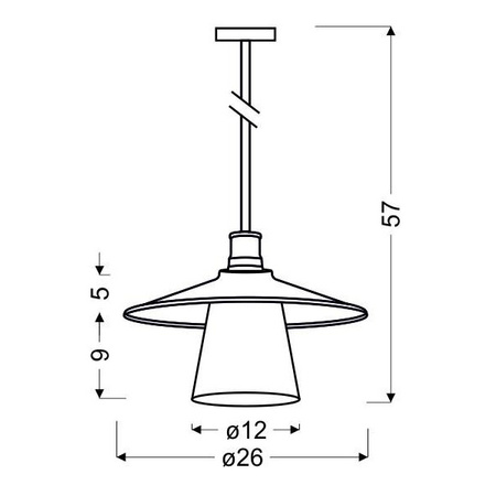 Lampa wisząca LOFT 31-43108 czarna 1x60W E27