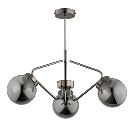 Lampa sufitowa ALFA BARSUM CZARNY CHROM 3xE14 56cm | 62354