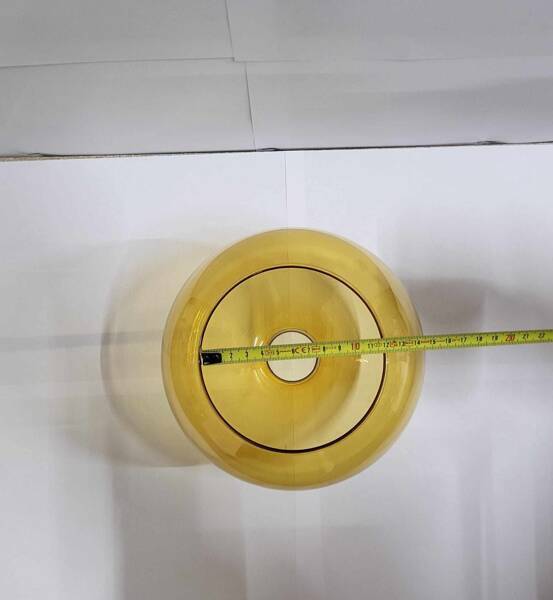 Klosz kula 18cm żółty transparent