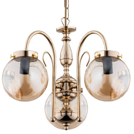 Nowoczesna lampa w stylu glamour HERO GOLD 3x E14 wys. 65cm | złoty