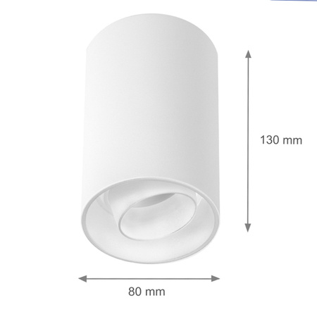Oprawa LED natynkowa CHLOE GU10 regulacja kąta wys. 13cm | biały